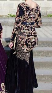 BEAUTIFUL STYLISH WORK CAFTAN DRESS EMBROIDERY of DABKA, CRYSTAL GLASS BEADS,GLASS STONE WORK for PARTY-WEAR @ 2022 - Product Image 2