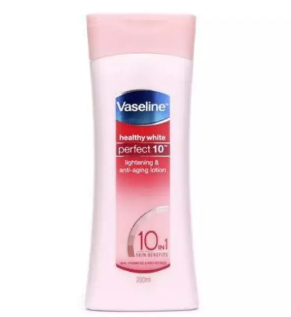 Loción corporal de alta calidad, vaselina. e, Blanca saludable, perfecta, 200ml x 24 Uds.