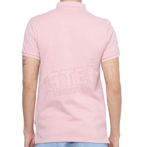 Camiseta de polo de poliéster de manga corta de diseño personalizado para hombre Característica propia Patrón sólido comprimido - Product Image 3