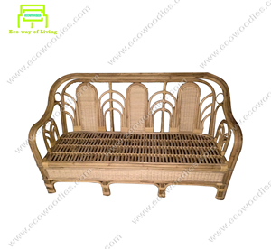 2024 juego de sofás de bambú de caña de 3 plazas duraderos ecológicos hechos a mano para villas parques playas restaurantes y salas de estar - Product Image 4