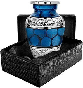 เงินขนาดเล็กที่มีสีชมพูเคลือบที่ระลึกโกศเด็กและทารกศพศพโกศโกศสำหรับขี้เถ้ากับกล่องกำมะหยี่ในราคาที่ดีที่สุด - Product Image 3