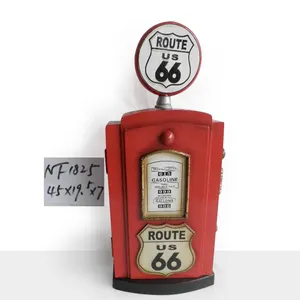 Деревянный брелок для ключей в античном стиле Route 66