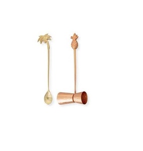 Stainless Steel Bar Wine Jigger <b>Cocktail</b> Jigger with Spoon for Customized Size Handmade Polished - Product Image 1