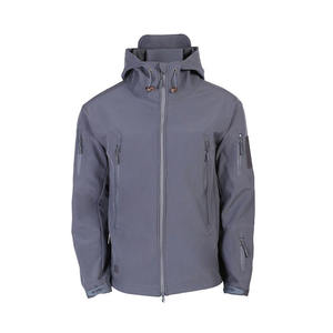 Men's Spring Autumn Soft Shell <b>Jacket</b> New Design <b>Waterproof</b> Breathable <b>Thin</b> Polyester Spandex Stand Collar Reversible Front Logo - Product Image 3