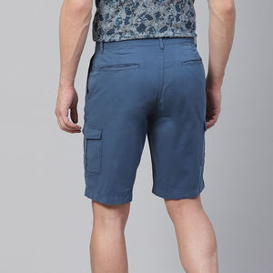 Nouveautés Short cargo pour homme Pantalon court lisse en coton noir avec logo réflecteur pour homme - Product Image 3