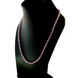 Collar de cuentas de turmalina rosa, cuentas facetadas - Product Image 5