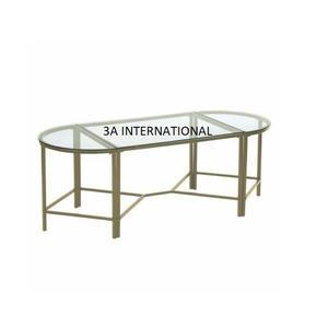 Table basse en métal de finition enduite de poudre noire de vente chaude avec le dessus en verre Table basse meubles Table basse élégante - Product Image 6