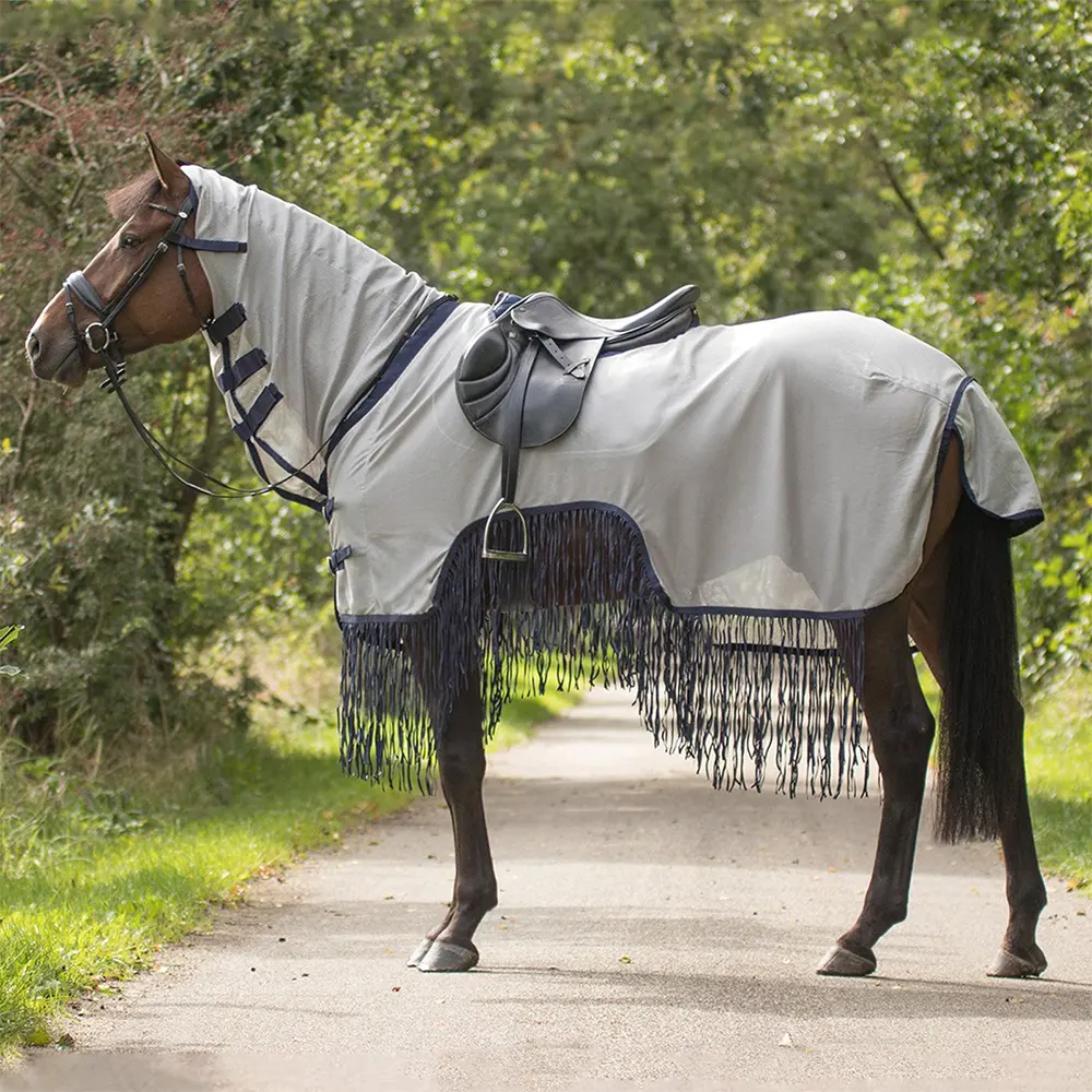 Coperta da cavallo impermeabile equestre di alta qualità coperta da cavallo con frange coperta da cavallo piccola impermeabile e traspirante