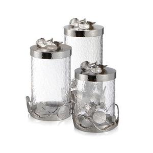 Caja de chocolate redonda de diseño ventajoso con latón martillado de la más alta calidad para frutos secos y dulces - Product Image 6