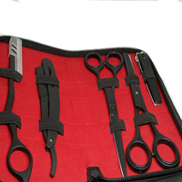 Ciseaux de barbier professionnels pour la coupe de cheveux, ciseaux à effiler élégants pour salon de coiffure, kit de ciseaux à bord rasoir 6,5'' NRZA