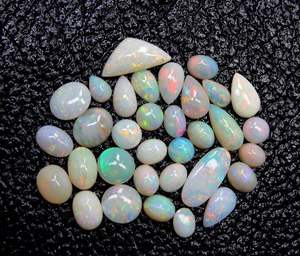 Cabochon d'opale australienne naturelle Pierre précieuse de qualité rare en forme de mélange de pierres précieuses en vrac - Product Image 6