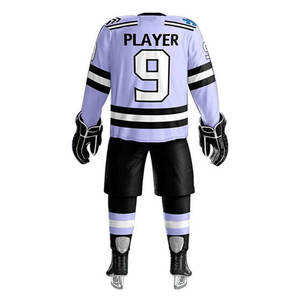 Moda logotipo personalizado equipo deportes conjuntos precio al por mayor sublimación uniforme de hockey sobre hielo - Product Image 6