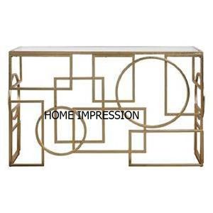 Square Shape <b>Mirror</b> Top Luxury Metal and Glass Party & Events Metal <b>Mirror</b> Top Console <b>Table</b> Meeting for Wholesale Suppliers - Product Image 2