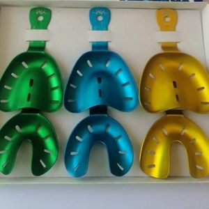 Factory Wholesale Dental Instrument Blue Green Gold Plastic Impression Teeth Trays For Dental Free Samples