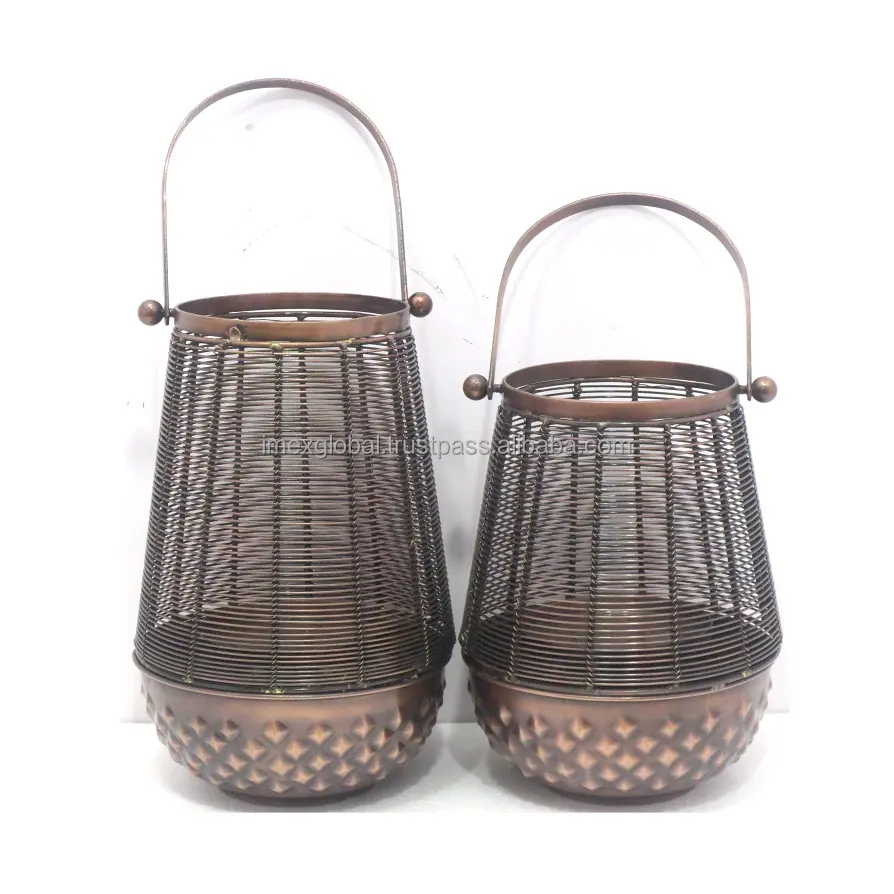 Factory Wholesale Outdoor Decorative Mini Iron Black Wire Candle Lantern For Home Decoration And Wedding Decoration in Wholesale