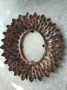 Espejo de pared decorativo con marco de Metal, decoración para el hogar, gran belleza, alambre y forma de anillo colgante, Color cobre - Product Image 5