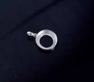 Nueva colección 18MM forma redonda Collet sólido 925 plata esterlina diseñador de moda en blanco asentamiento bisel taza colgante - Product Image 1