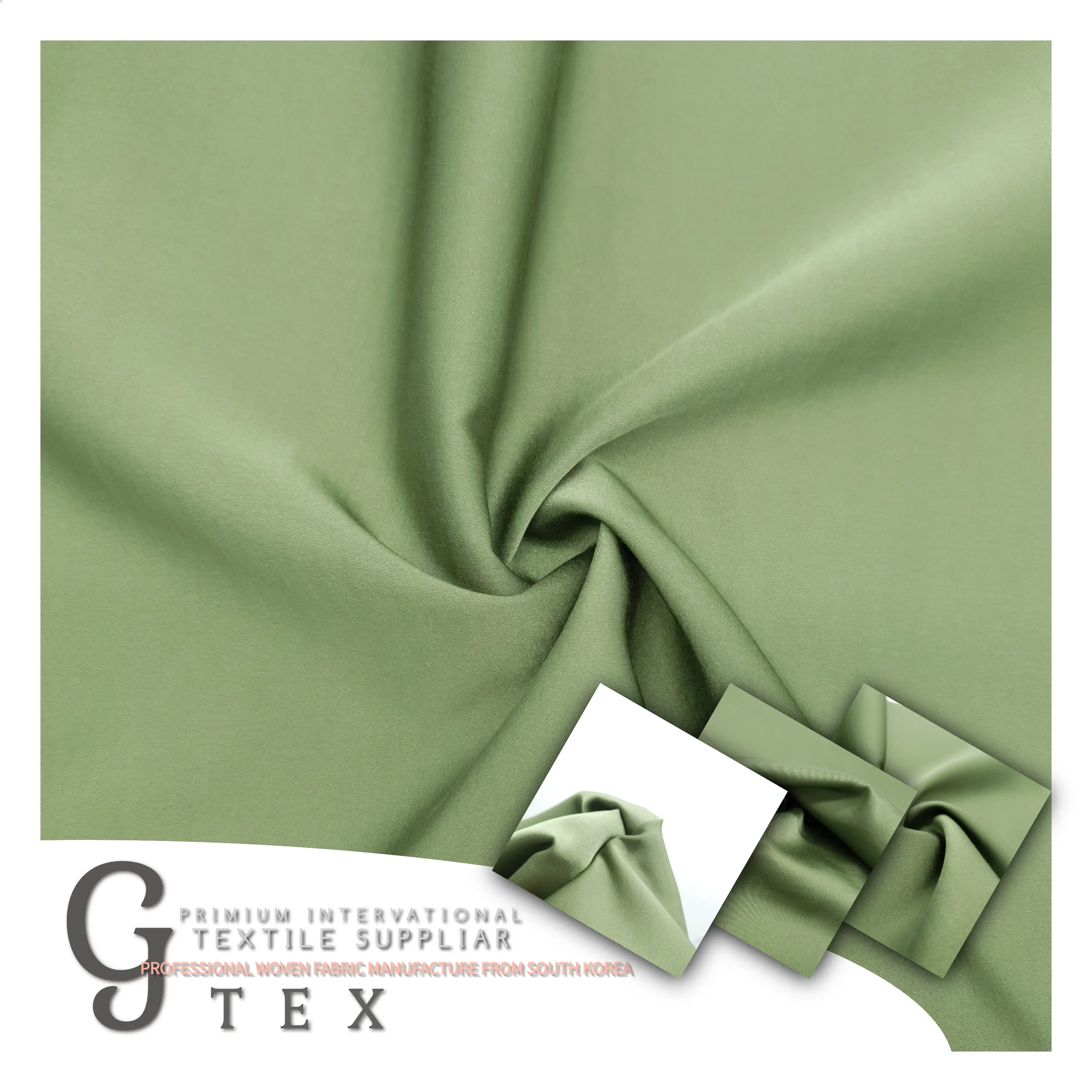 G tex feita em poliéster 100%, tecido tecido p/d da qualidade premium da coreia para mulheres vestido, saia, camisa, etc