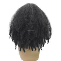 Nouveautés Postiche Autres Extensions de Cheveux Artificiels Crépus en Gros, Cheveux Synthétiques Afro Marley, Queue de Cheval Afro à Cordon