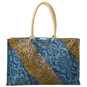 Sac fourre-tout d'épicerie personnalisé imprimé plage de jute naturel - Product Image 3