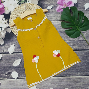 Minivestido Floral sin mangas para niñas de 2 a 7 años, ropa 100% de algodón para verano - Product Image 4