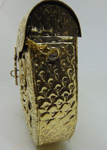 Hand Carving Vintage Indian Women Metal <b>Clutch</b> Bag - Product Image 5