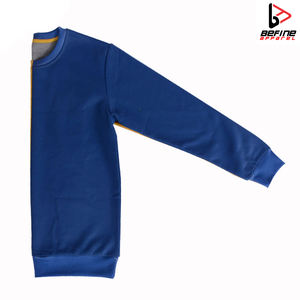 Personnalisé en gros 100% coton mercerisé pull de créateur tricot col rond classique thermique couleur bloc sweat pour hommes 2024 - Product Image 5