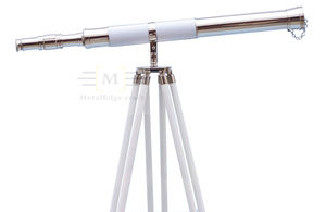 Trípode blanco para telescopio astronómico profesional, soporte de pie para el suelo, de cobre antiguo, de cuero cromado blanco - Product Image 2