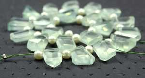 Perles de pépites à facettes en pierre de préhnite naturelle, fabricant en gros, véritable, haute qualité, 21 pièces, 2020 - Product Image 4