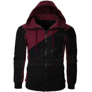 Sweat à capuche en polaire pour hommes, personnalisé, en Patchwork solide, Style étranger, vêtements - Product Image 5