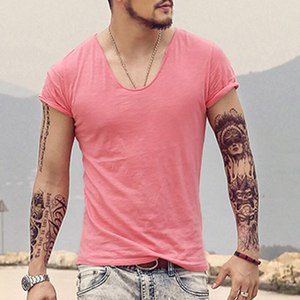 OEM Export Quality High Quality New Design <b>Mens</b> T-shirt 100% Bamboo Fiber <b>Animal</b> Print Anti-Wrinkle Casual Best Selling Item - Product Image 1