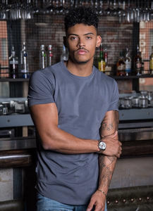 OEM de alta calidad 100% algodón o-cuello camiseta logotipo personalizado serigrafiado Casual hombres camisetas con patrón sólido - Product Image 2