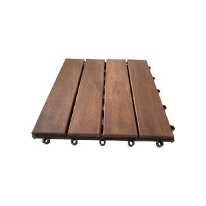 3D Diseño Gráfico 4-listones de ACACIA cubierta de madera de 300X300X24MM precio barato bajo MOQ para la exportación, la mejor calidad de proveedor - Product Image 2