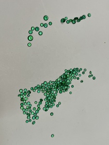 ธรรมชาติไม่ได้รับการสอบเทียบ1มิลลิเมตรถึง4.50มิลลิเมตรรอบที่มีคุณภาพดีผสมแซมเบียมรกตล็อตการผลิตเครื่องประดับ100% สีธรรมชาติ AAA + - Product Image 4