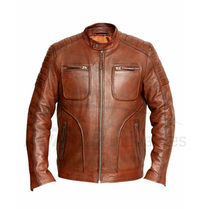 Chaqueta de Cuero Color Marrón para Hombre, Fabricante Pakistaní, Chaqueta de Cuero en Talla Personalizada - Product Image 4