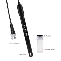 Hochpräzise pH-Elektrode mit Kalibrierpulver, 0-14 pH-Glaskolben-Sonde mit BNC-Anschluss und 300 cm Kabel
