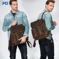 Nouveau Sac à Dos Unisexe en Cuir Véritable de Vachette, Imperméable, Souple, de Haute Qualité, Style Décontracté et Tendance, avec Fermeture Éclair
