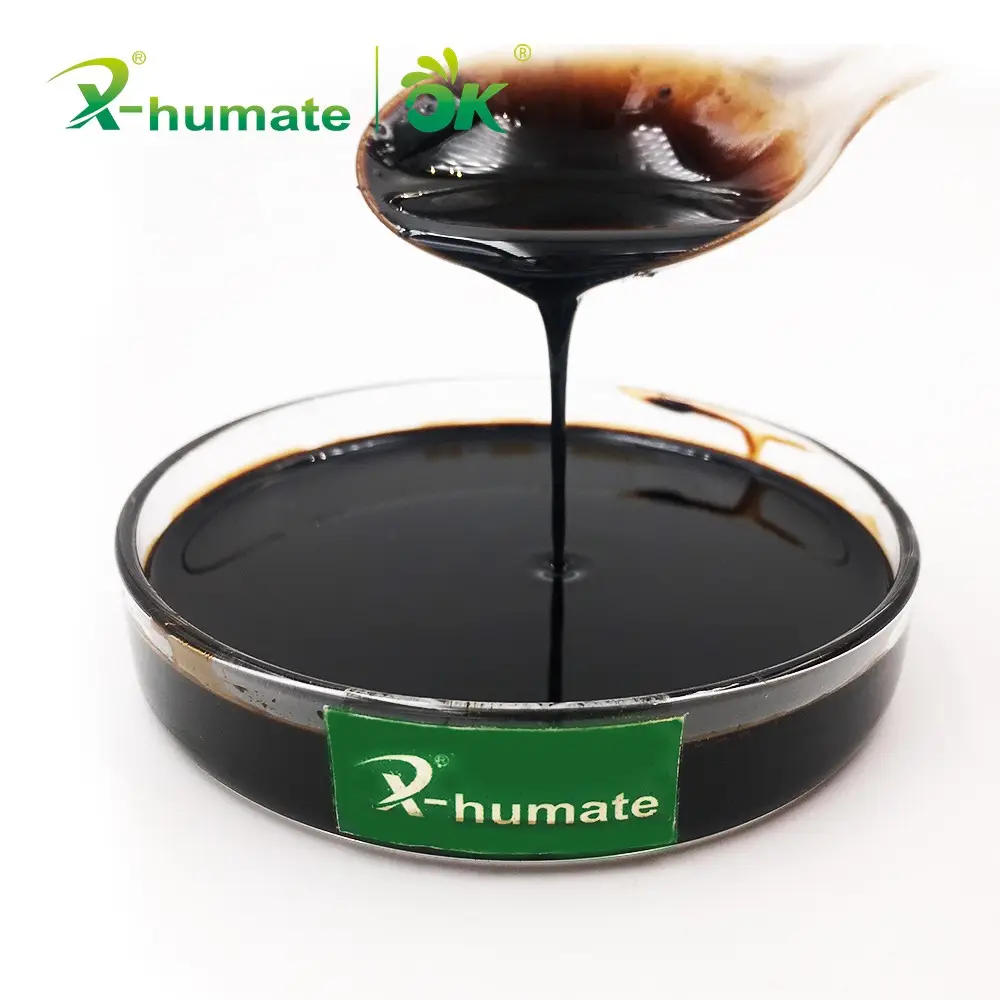 Fertilizante líquido de ácido húmico, material crudo, x-humate