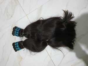 มัดผมเรมี่ลอนแบบอินเดียบริสุทธิ์ขนาด8-28นิ้วมัดผมถักเปียแบบไม่ผ่านกระบวนการ100กรัม - Product Image 3