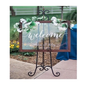 Design merveilleux forme personnalisée support de bienvenue support de bienvenue de couleur noire en fer forgé de la plus haute qualité en Inde - Product Image 1