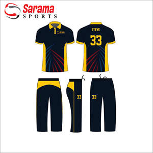 Kits d'uniformes de sublimation personnalisables à motif de maillot de cricket de nouvelle conception avec une excellente lisibilité et visibilité - Product Image 2