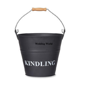 Metal Kindling Bucket Premium Quality Handmade Designer Wholesale Ash Bucket Customized Size Garden Ware Metal Coal Bucket - Product Image 3
