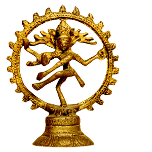 Statue de Nataraj indien en laiton doré fait à la main décoration de la maison cadeaux indiens Figurine SMG-58 - Product Image 1