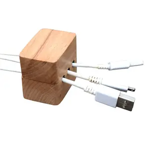 Sistema de Gestión de Cable de madera Flexible para escritorio, organizador de cables, soporte de portero para teléfono móvil, portátil, cargador para el hogar O la playa, nuevo