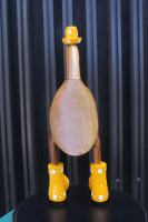 Décoration en bois indonésien ak pour la maison, canard en racines de bambou, canard en bois fait à la main