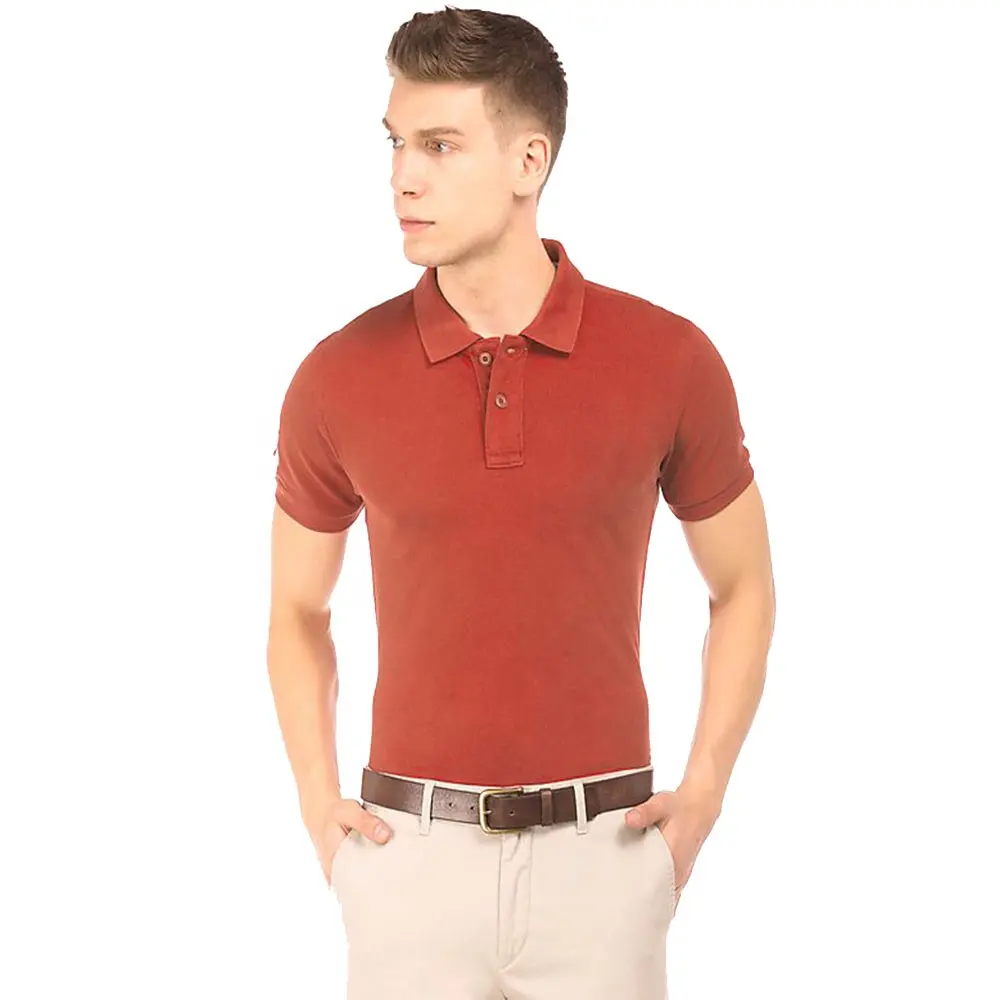 Mannen Polo Shirts Kraag Vastgemaakt Met 3 Snaps Elastische Manchetten Korte Mouw Polyester Katoen Casual Aangepaste Logo Afdrukken