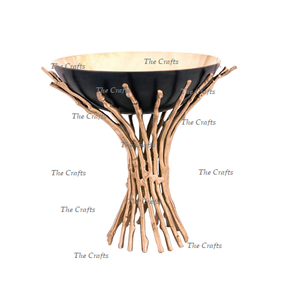 Meilleur bol de service à fruits design en métal de forme ronde bol décoratif avec support au prix le plus bas - Product Image 2