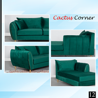 Modernes Chesterfield Massivholz-Stoff-Ecksofa-Set Ausziehbares Sofa mit Knopfheftung für Apartment, Lager, Einkaufszentrum, Werkstatt, Wohnzimmer