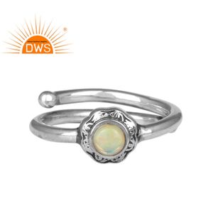 Round Adjustable Shank <b>Ring</b> Fire Ethiopian <b>Ring</b> Supplier Oxidized Jewelry Solid 925 Sterling <b>Silver</b> Jewelry Wholesaler - Product Image 2
