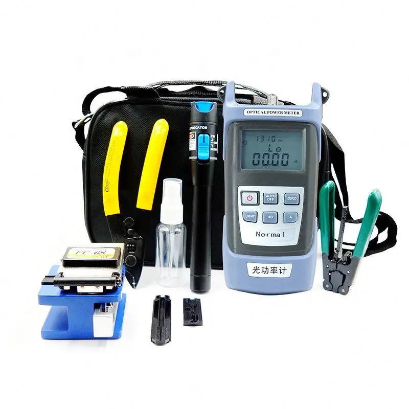 Universal MM Test Set Tool Kit Including Optical Power Meter & Optic Light Source And Pocket Visual Fault Locator VFL